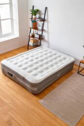 Neo Double Inflatable Air Bed with Built-in Electric Pump in Light Grey - thumbnail 1