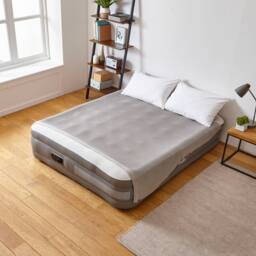Neo Double Inflatable Air Bed with Built-in Electric Pump in Light Grey - thumbnail 2