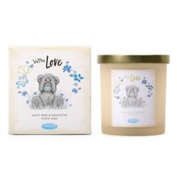 Me To You Inspired With Love Candle - White Rose & Eucalyptus Scent in Cream - Size: Small