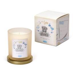 Me To You Inspired With Love Candle - White Rose & Eucalyptus Scent in Cream - Size: Small - thumbnail 2