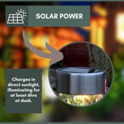 Marco Paul 4pc Solar Garden Stake Lights in Silver - thumbnail 6