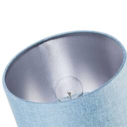 Happy Homewares Contemporary & Sleek Blue Nova Plain Linen Fabric Drum Lamp Shade - Size: 10 inches - thumbnail 5