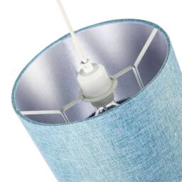 Happy Homewares Contemporary & Sleek Blue Nova Plain Linen Fabric Drum Lamp Shade - Size: 10 inches - thumbnail 3
