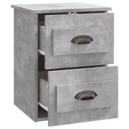 Berkfield Home Wall-mounted Bedside Cabinet Concrete Grey 41.5x36x53cm - Size: 41.5x36x53 cm - thumbnail 6