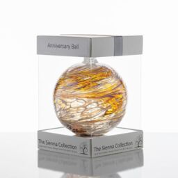 Sienna Glass Anniversary Gift Friendship Ball Pastel Gold