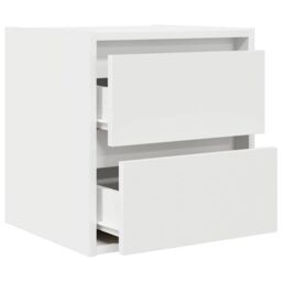 Berkfield Home Wall-mounted Bedside Cabinets 2 pcs White 38x34x40 cm - Size: 38 x 34 x 40 cm - thumbnail 6