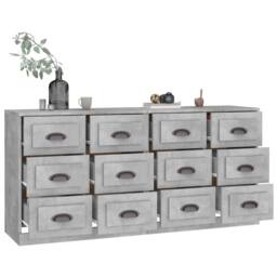 Berkfield Home Sideboards 2 pcs Concrete Grey Engineered Wood - thumbnail 4