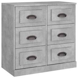 Berkfield Home Sideboards 2 pcs Concrete Grey Engineered Wood - thumbnail 6