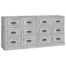 Berkfield Home Sideboards 2 pcs Concrete Grey Engineered Wood - thumbnail 3