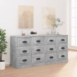 Berkfield Home Sideboards 2 pcs Concrete Grey Engineered Wood - thumbnail 2