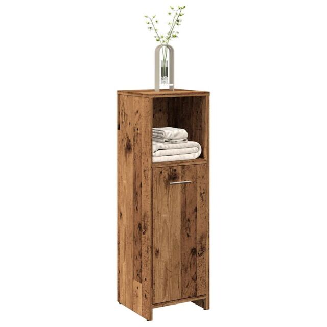 Berkfield Home Bathroom Cabinet Old Wood 30x30x95 cm Engineered Wood in Brown - Size: 30 x 30 x 95 cm - image 1