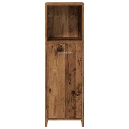 Berkfield Home Bathroom Cabinet Old Wood 30x30x95 cm Engineered Wood in Brown - Size: 30 x 30 x 95 cm - thumbnail 4