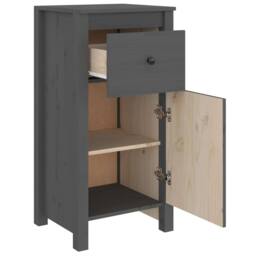 Berkfield Home Sideboards 2 pcs Grey 40x35x80 cm Solid Wood Pine - Size: 40 x 35 x 80 cm - thumbnail 9
