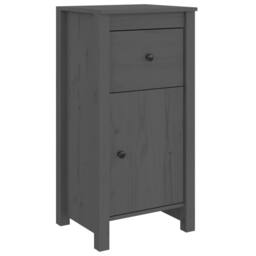 Berkfield Home Sideboards 2 pcs Grey 40x35x80 cm Solid Wood Pine - Size: 40 x 35 x 80 cm - thumbnail 8