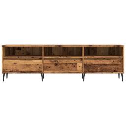 Berkfield Home TV Cabinet Old Wood 150x30x44.5 cm Engineered Wood in Brown - thumbnail 4