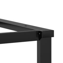 Berkfield Home Durable Dining Table Legs O-Frame 140x60x73 cm Steel in Black - Size: 140 x 60 x 73 cm - thumbnail 7