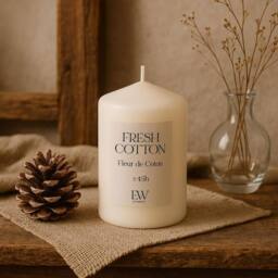 Marco Paul Small 30 Hour Burning Fresh Cotton Scented Candle in Cream - Size: 15 cm - thumbnail 3