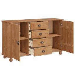 "Berkfield Home Sideboard ""ASKIM"" 133, 5x40x79 cm Solid Wood Pine in Brown - Size: 5 x 40 x 79 cm" - thumbnail 5