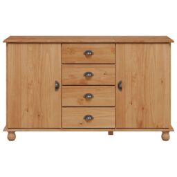 "Berkfield Home Sideboard ""ASKIM"" 133, 5x40x79 cm Solid Wood Pine in Brown - Size: 5 x 40 x 79 cm" - thumbnail 6