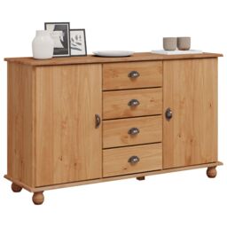 "Berkfield Home Sideboard ""ASKIM"" 133, 5x40x79 cm Solid Wood Pine in Brown - Size: 5 x 40 x 79 cm" - thumbnail 3