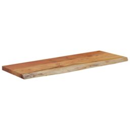 Berkfield Home Wall Shelf 70x30x2.5 cm Rectangular Solid Wood Acacia Live Edge in Brown - thumbnail 3