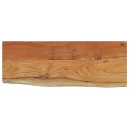 Berkfield Home Wall Shelf 70x30x2.5 cm Rectangular Solid Wood Acacia Live Edge in Brown - thumbnail 2