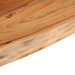 Berkfield Home Wall Shelf 70x30x2.5 cm Rectangular Solid Wood Acacia Live Edge in Brown - thumbnail 6