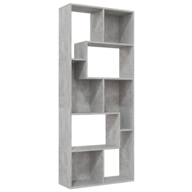 Berkfield Home Book Cabinet Concrete Grey 67x24x161 cm Engineered Wood - Size: 67 x 24 x 161 cm - image 1