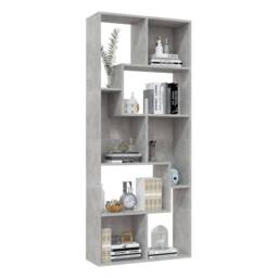 Berkfield Home Book Cabinet Concrete Grey 67x24x161 cm Engineered Wood - Size: 67 x 24 x 161 cm - thumbnail 4