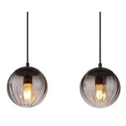 Netlighting Dallerta Bar Pendant Ceiling Light Matt Black Smoke Glass Shade 4x E27 - thumbnail 3