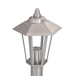 Berkfield Home Outdoor Floor Lamp Silver 120 cm Stainless Steel - thumbnail 6