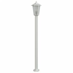 Berkfield Home Outdoor Floor Lamp Silver 120 cm Stainless Steel - thumbnail 4