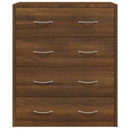 Berkfield Home Sideboard with 4 Drawers 60x30.5x71 cm Brown Oak - thumbnail 4