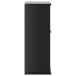 Berkfield Home Bathroom Wall Cabinet BERG Black 40x27x71.5 cm Solid Wood Pine - thumbnail 5