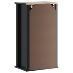 Berkfield Home Bathroom Wall Cabinet BERG Black 40x27x71.5 cm Solid Wood Pine - thumbnail 6