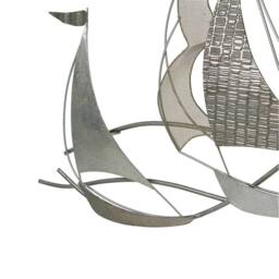 Wyld and Coco Silver Boats 3D Metal Wall Art - thumbnail 5