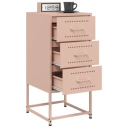 Berkfield Home Bedside Cabinets 2 pcs Pink 36x39x78 cm Steel - Size: 36 x 39 x 78 cm - thumbnail 4