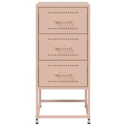 Berkfield Home Bedside Cabinets 2 pcs Pink 36x39x78 cm Steel - Size: 36 x 39 x 78 cm - thumbnail 6
