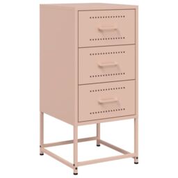 Berkfield Home Bedside Cabinets 2 pcs Pink 36x39x78 cm Steel - Size: 36 x 39 x 78 cm - thumbnail 5
