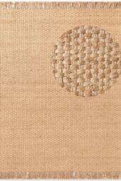 THE RUGS Fjord Reversible Handwoven Jute Rug Natural Gold Living Room in Beige - Size: 80 cm x 300 cm - thumbnail 1