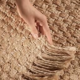 THE RUGS Fjord Reversible Handwoven Jute Rug Natural Gold Living Room in Beige - Size: 80 cm x 300 cm - thumbnail 6