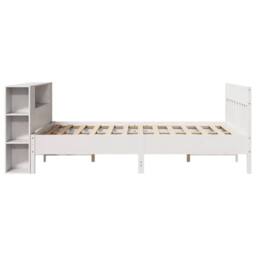 Berkfield Home Bookcase Bed without Mattress White 160x200cm Solid Wood Pine - Size: 160x200 cm - thumbnail 5