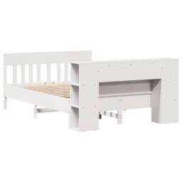 Berkfield Home Bookcase Bed without Mattress White 160x200cm Solid Wood Pine - Size: 160x200 cm - thumbnail 6