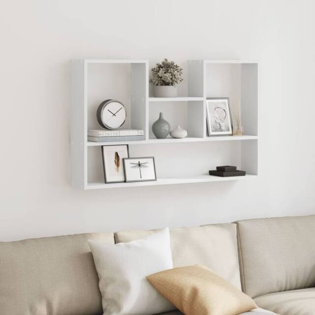 Berkfield Home Wall Shelf White 99x15x60 cm Engineered Wood - Size: 99 x 15 x 60 cm - image 1