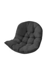 Living and Home 108 x 80cm Thick Hanging Egg Swing Chair Cushion in Black - Size: 108 x 80 cm - thumbnail 3