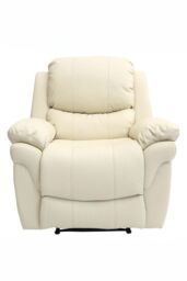 More4Homes Madison Bonded Leather Manual Recliner Sofa Home Lounge Chair in Cream - thumbnail 6