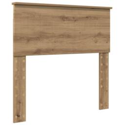 Berkfield Home Bed Frame Artisian Oak 90 x 200 cm Solid Pine Wood in Brown - thumbnail 6