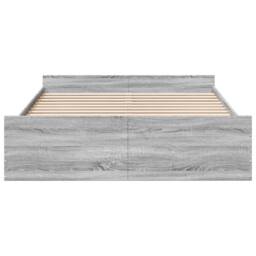 Berkfield Home Bed Frame with Drawers without Mattress Grey Sonoma 160x200 cm - thumbnail 4