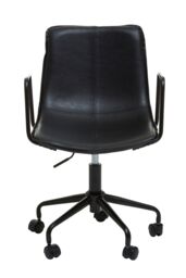 Orsina Claw Base Black Leather Home Office Chair, Upholstered Seat Of Office Chair, Height Adjustable Swivel Chair - thumbnail 2