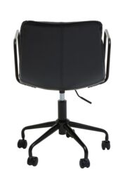 Orsina Claw Base Black Leather Home Office Chair, Upholstered Seat Of Office Chair, Height Adjustable Swivel Chair - thumbnail 4